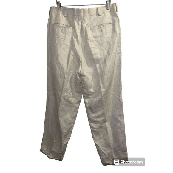 ✨CUBAVERA DELAVE LINEN FLAT FRONT PANTS 34/30✨ - Picture 5 of 8